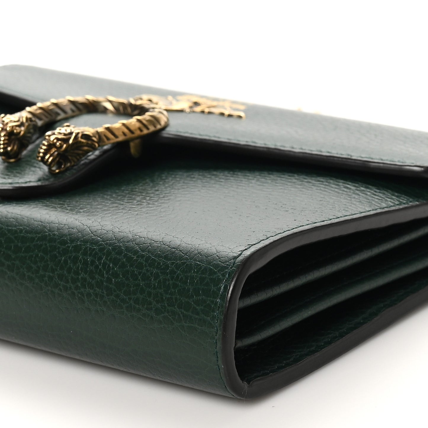 Calfskin Garden Dionysus Chain Wallet Emerald