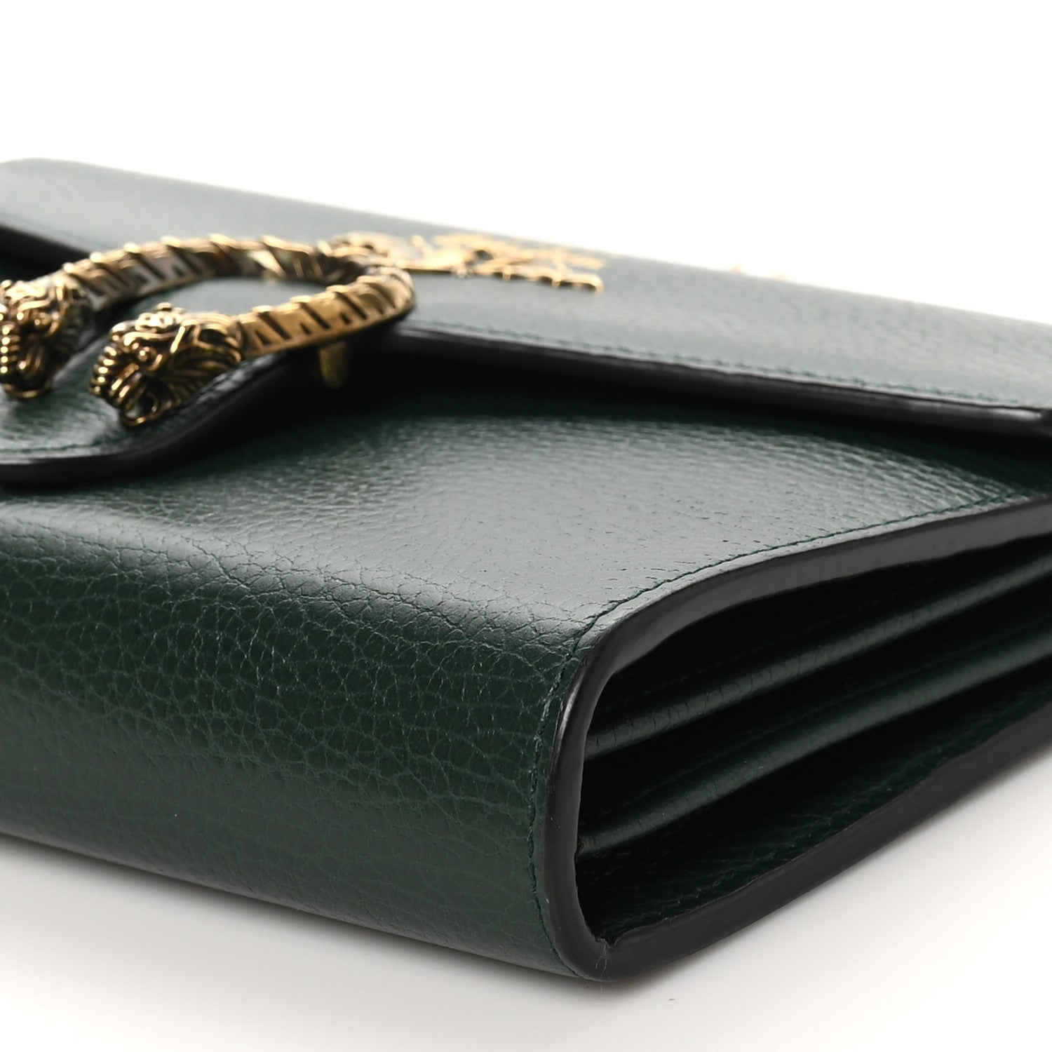 Gucci Calfskin Garden Dionysus Chain Wallet Emerald 11 of 11