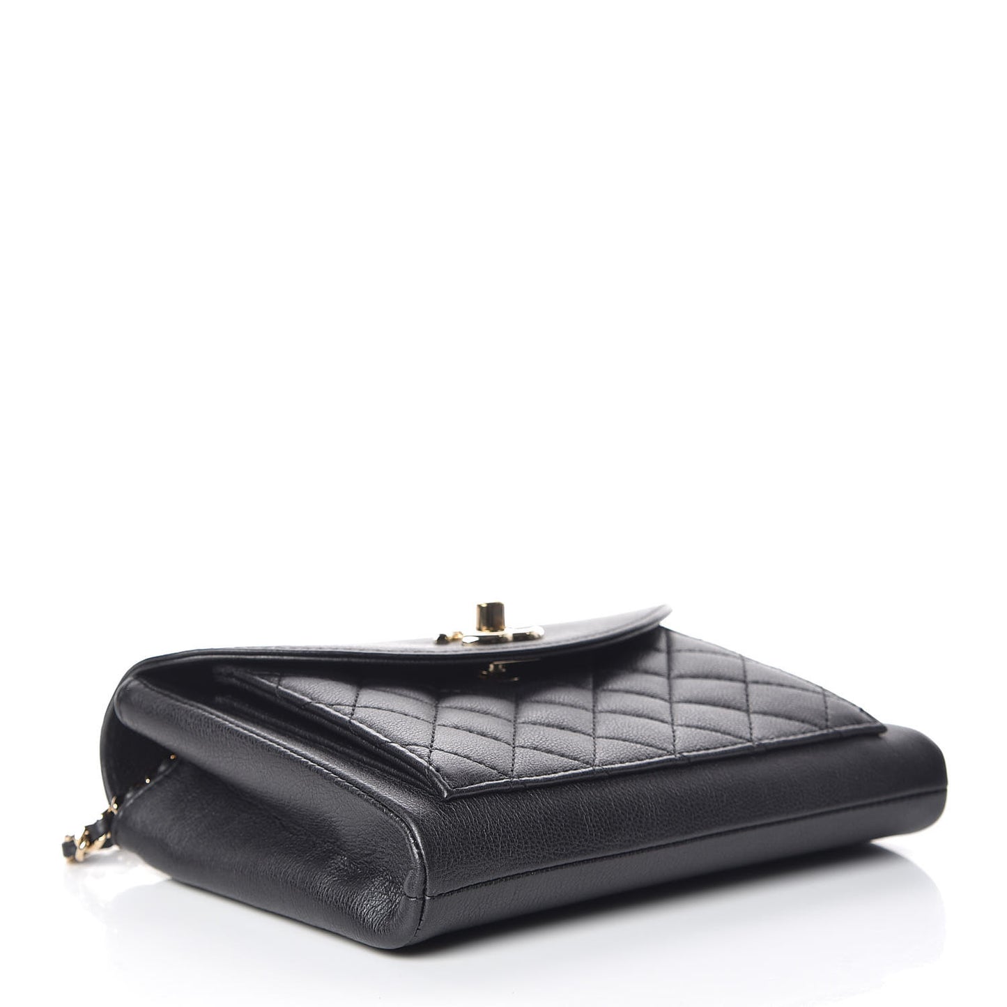Calfskin Quilted Smart Pocket Crossbody Bag Black
