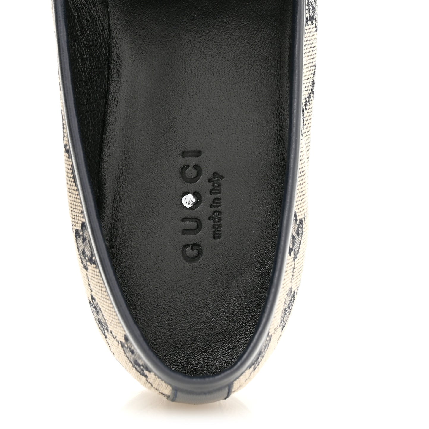 Monogram Malaga Kid Horsebit Womens Jordaan Loafers 36.5 Beige Blue