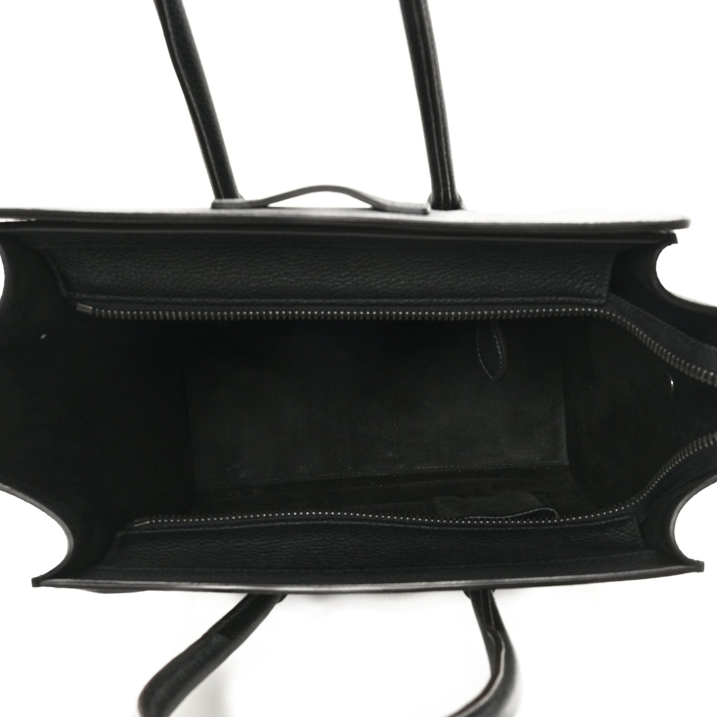 Drummed Calfskin Micro Luggage Black