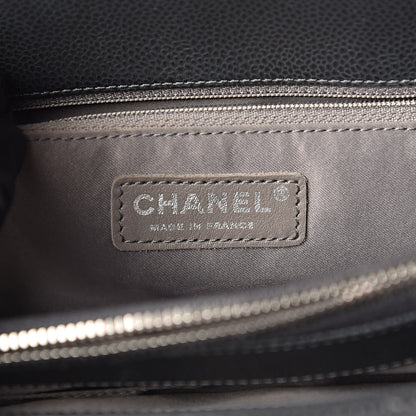 Chanel Caviar Quilted Grand Shopping Tote GST Dark Grey 6 of 10