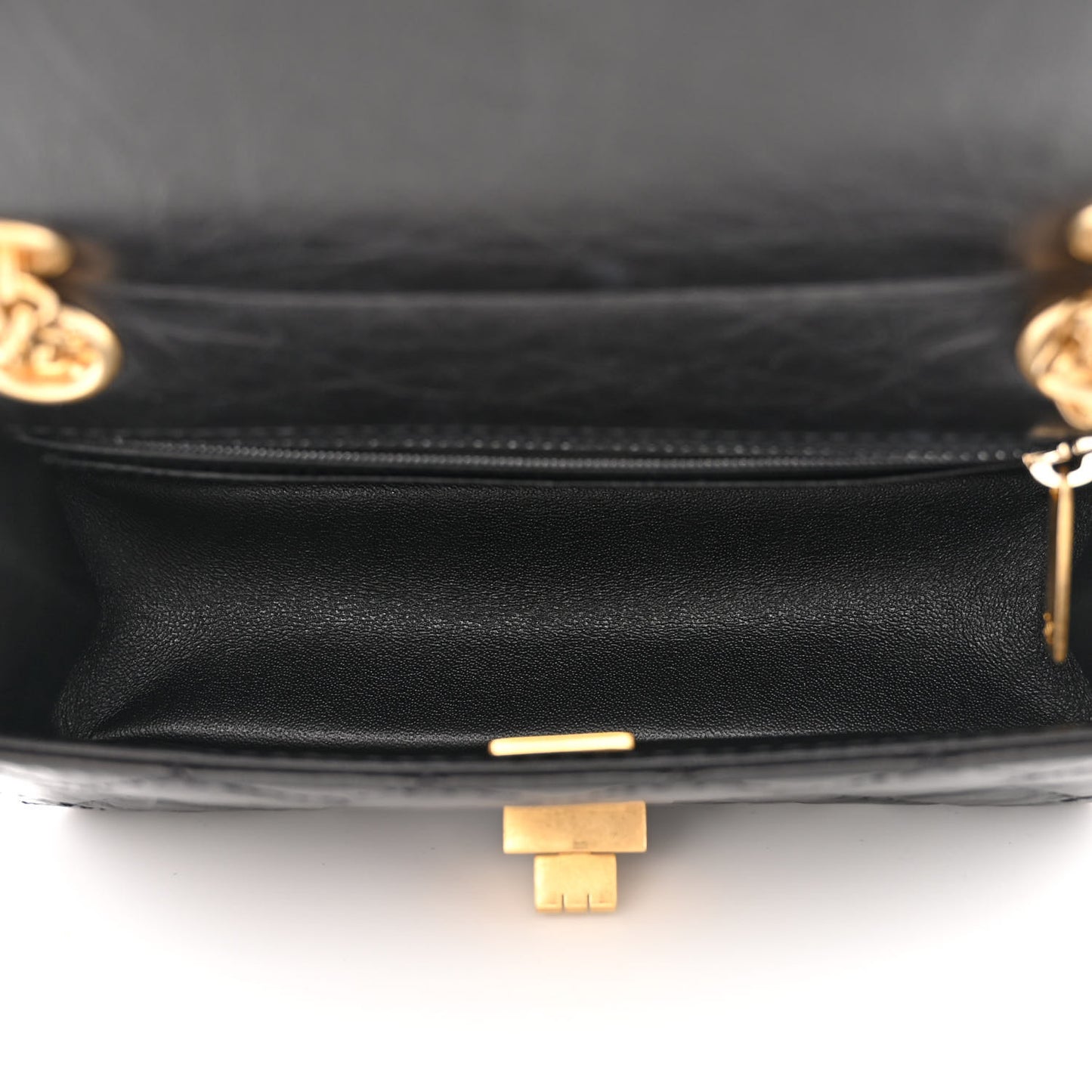 Aged Calfskin Quilted 2.55 Reissue Mini Flap Black