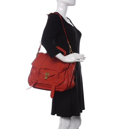 Proenza Schouler Lambskin PS1 Extra Large Satchel Lipstick Red 2 of 15