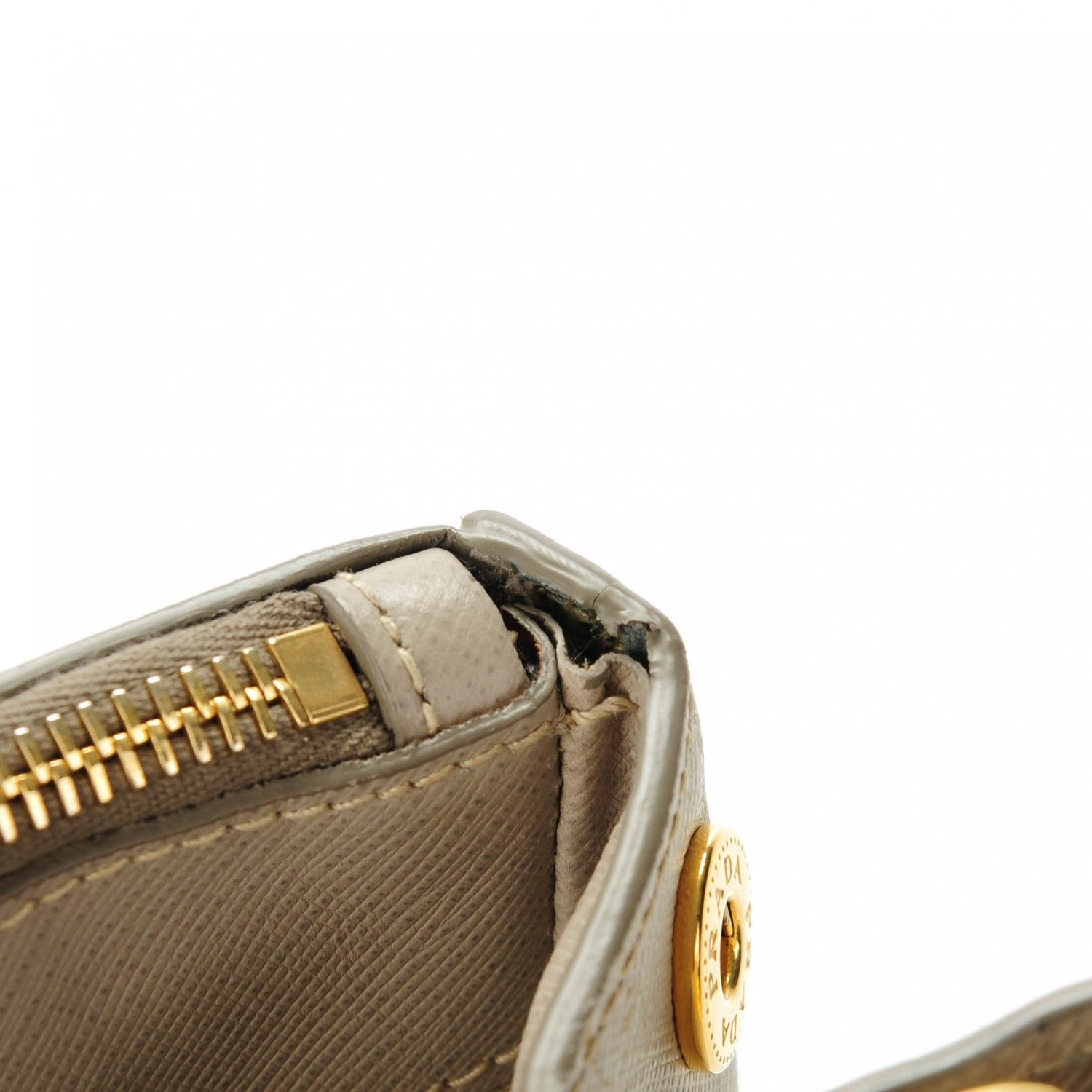 Prada Saffiano Medium Galleria Double Zip Tote Pomice 9 of 9