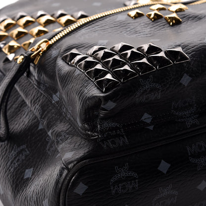 MCM Visetos Studded Medium Stark M Backpack Black 14 of 17