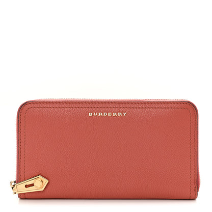 Burberry Grainy Calfskin Zip Around Wallet Cinnamon Red 1 of 8