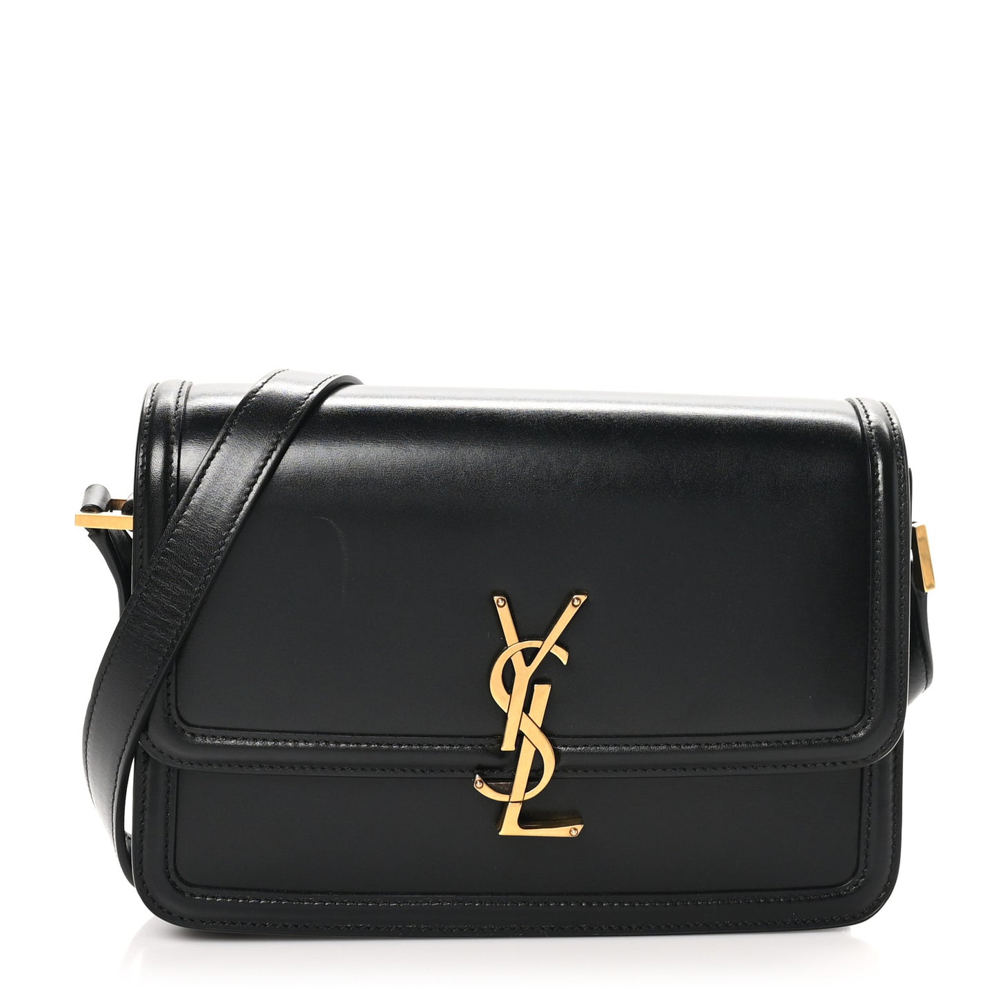 Box Calfskin Monogram Medium Solferino Satchel Black