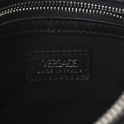 Versace Calfskin Mini Repeat Zip Hobo Black 6 of 10