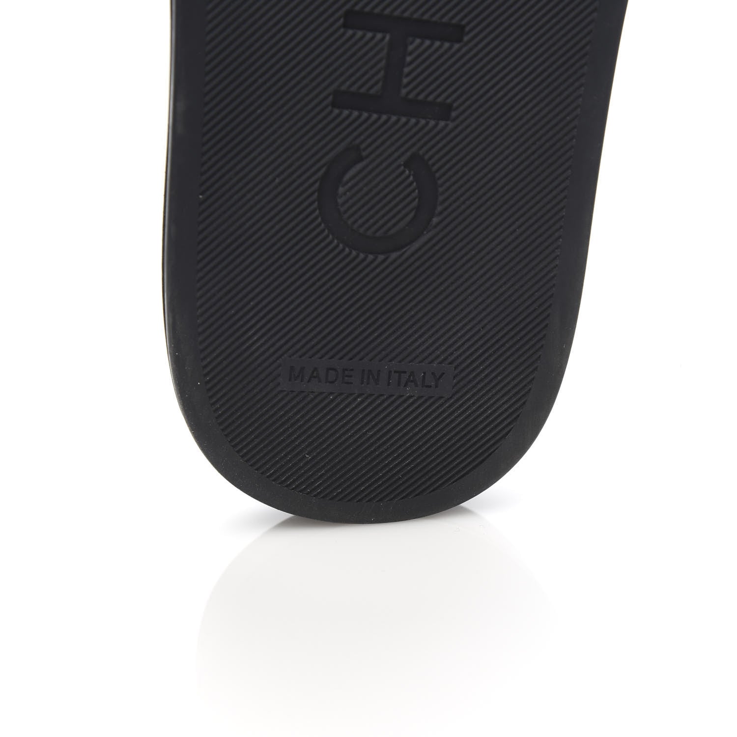 Chanel Lambskin Canvas Chain Flat Sandals 37 Marine 6 of 9