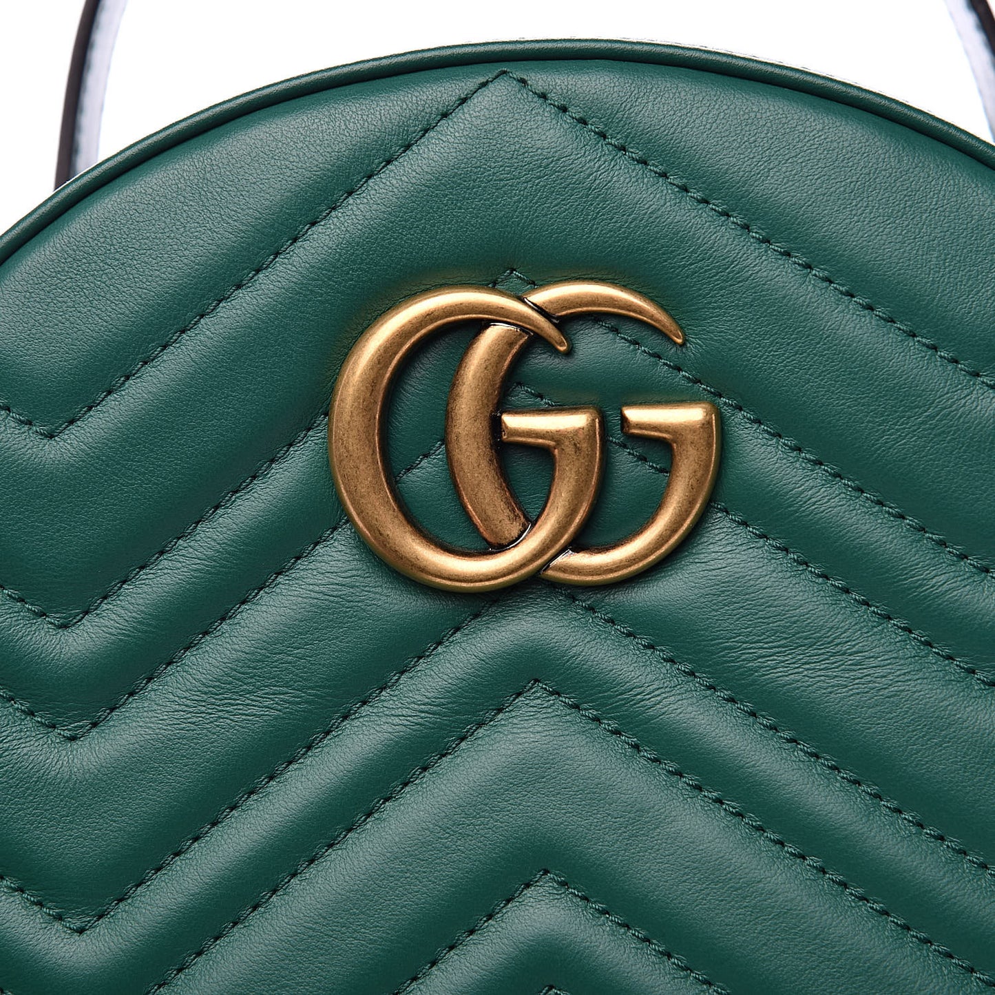 Calfskin Matelasse GG Marmont Dome Backpack Emerald Green