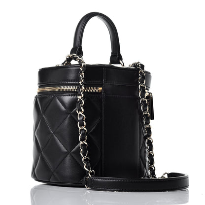 Chanel Lambskin Quilted Trendy Vanity Case Black 4 of 10