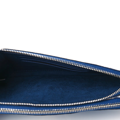 Louis Vuitton Monogram Giant Escale Double Zip Pochette Blue 5 of 11
