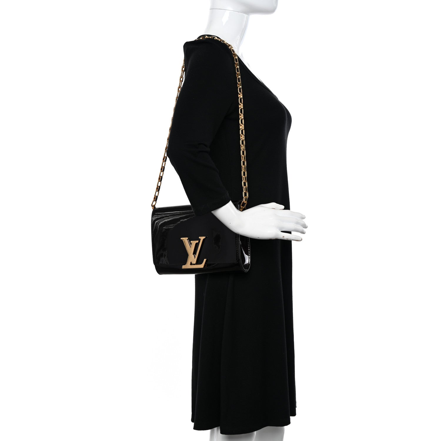 Louis Vuitton Patent Chain Louise GM Amarante 2 of 11