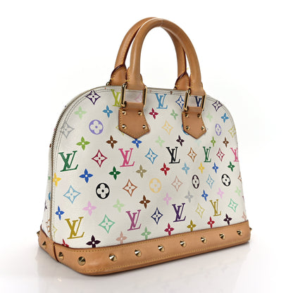 Louis Vuitton Monogram Multicolor Alma White 3 of 8