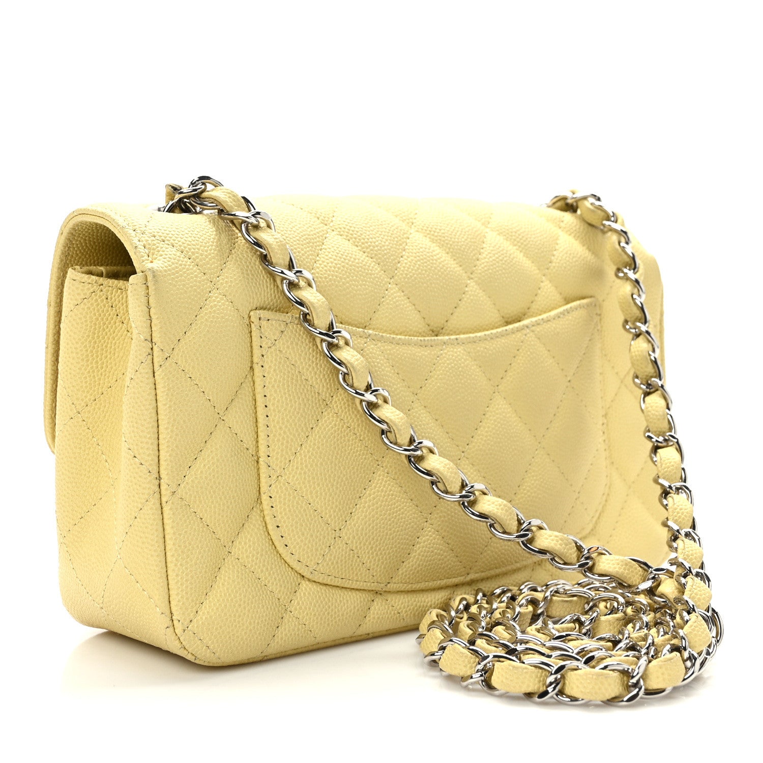Chanel Caviar Quilted Mini Rectangular Flap Light Yellow 3 of 14