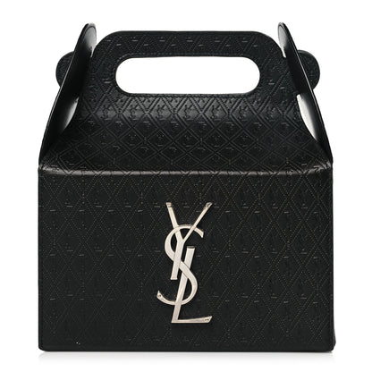 Saint Laurent Calfskin Monogram Take Away Box Black 1 of 10