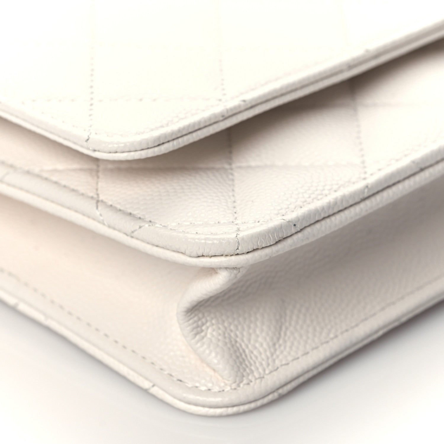 Chanel Caviar Quilted Wallet On Chain WOC White 9 of 11