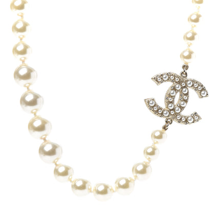 Chanel Graduated Pearl CC Short Necklace Gold 1 of 5