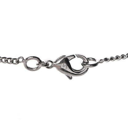 Chanel Baguette Crystal Pearl CC Lariat Necklace Silver 4 of 4