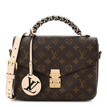 Louis Vuitton Monogram Braided Pochette Metis Creme Beige 1 of 13