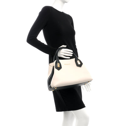 Burberry Grainy Calfskin Small Milton Satchel Natural Black 2 of 10