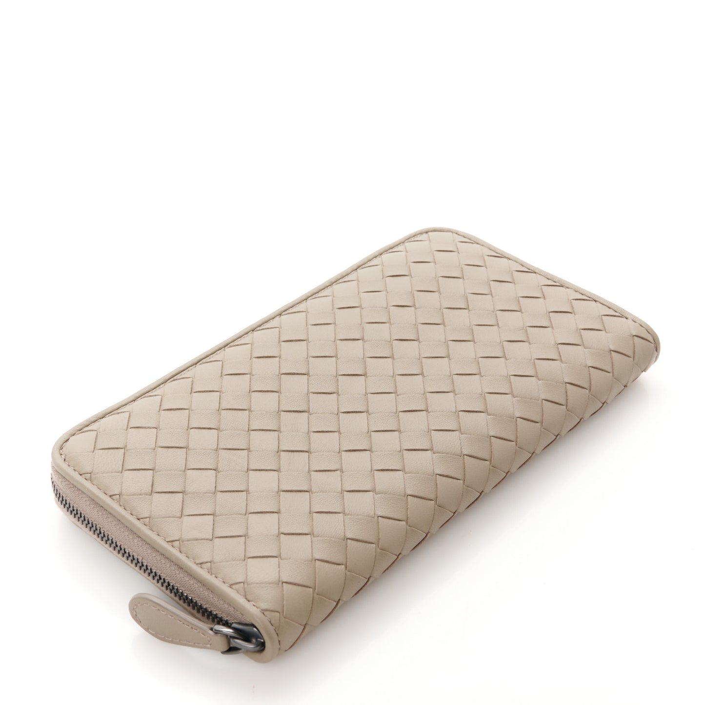 Nappa Intrecciato Zip Around Wallet Fume