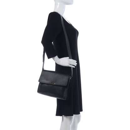 Lanvin Calfskin Small Flap Shoulder Bag Black 2 of 9