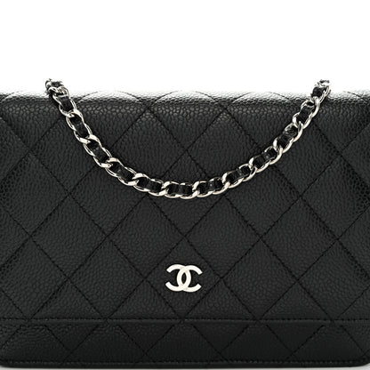 Chanel Caviar Quilted Wallet on Chain WOC Black 10 of 13