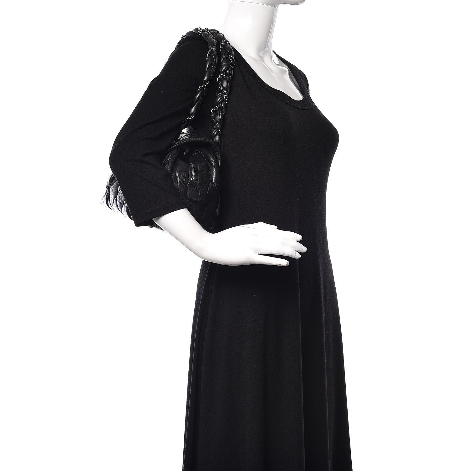 Chanel Distressed Lambskin Lady Braid Flap Tote Black 2 of 10
