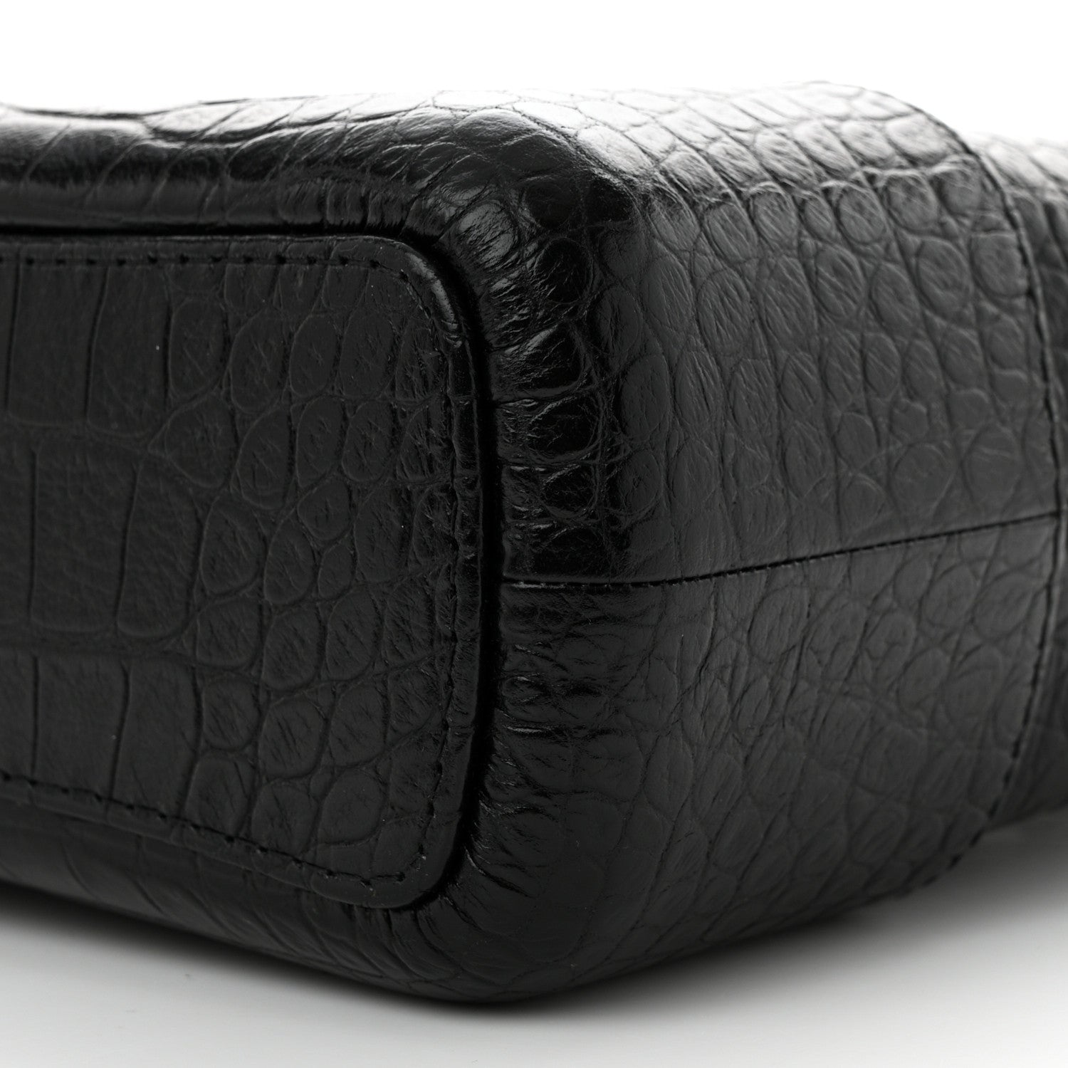 Chanel Crocodile Embossed Calfskin Medium Gabrielle Cocodile Hobo Black 10 of 11