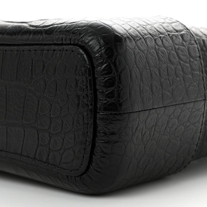 Chanel Crocodile Embossed Calfskin Medium Gabrielle Cocodile Hobo Black 10 of 11