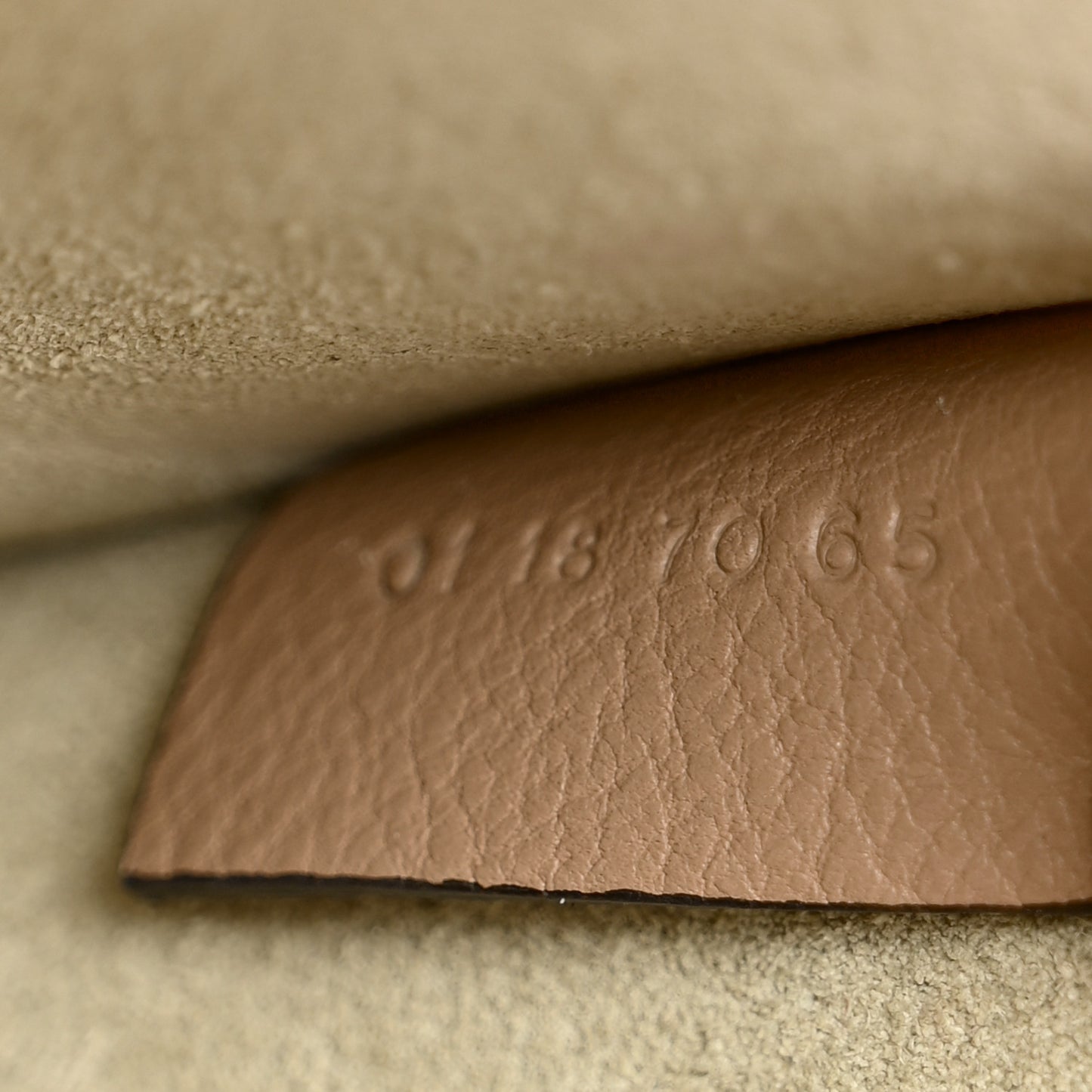 Calfskin Suede Small Nile Bracelet Bag Biscotti Beige