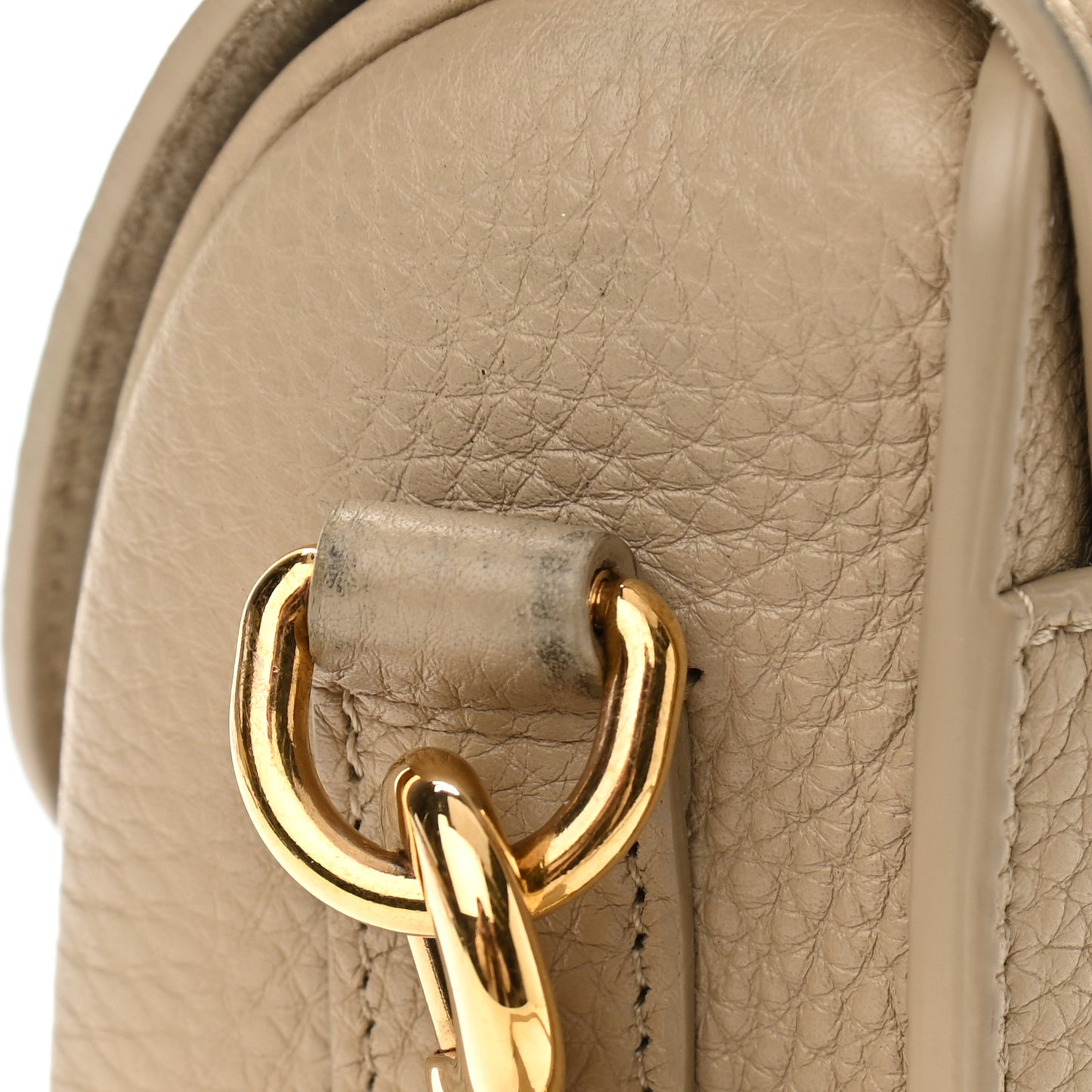 Grained Calfskin Medium Bobby Flap Beige