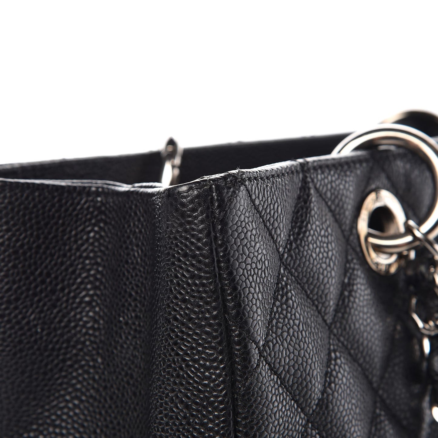 Caviar Quilted Grand Shopping Tote GST Black