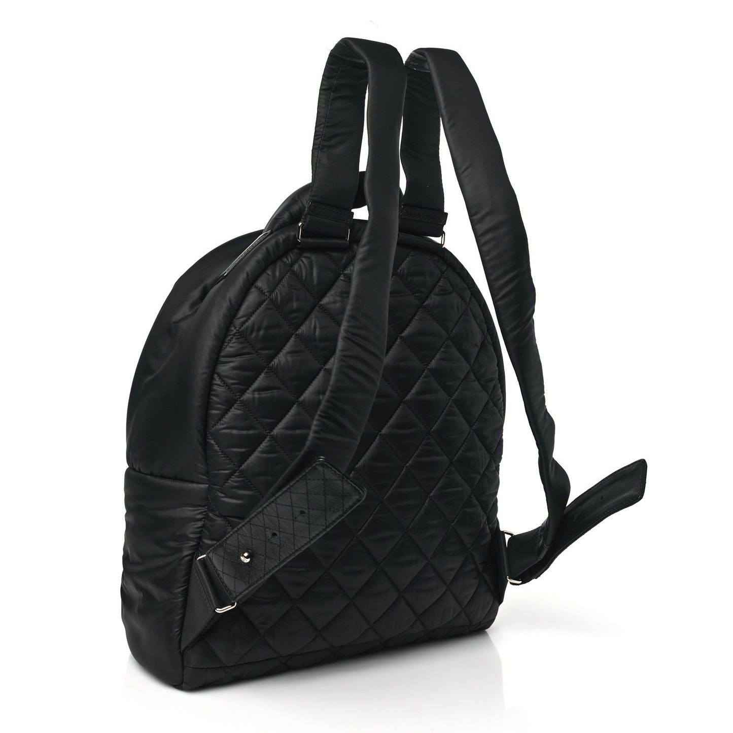Nylon Quilted Coco Cocoon Backpack Black