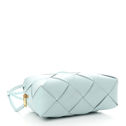 Bottega Veneta Lambskin Maxi Intrecciato Small Cassette Camera Bag Teal Washed 4 of 11