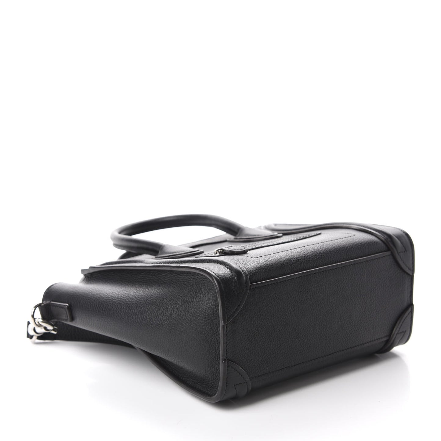 Drummed Calfskin Nano Luggage Black