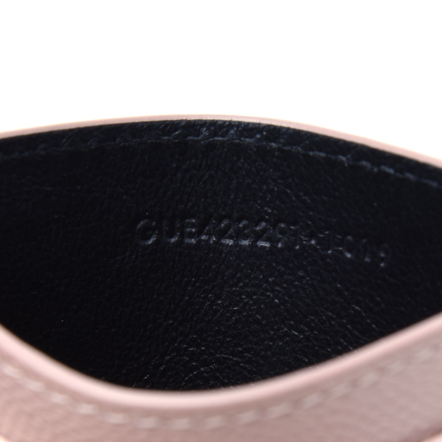 Grain De Poudre Matelasse Chevron Monogram Credit Card Case Marble Pink