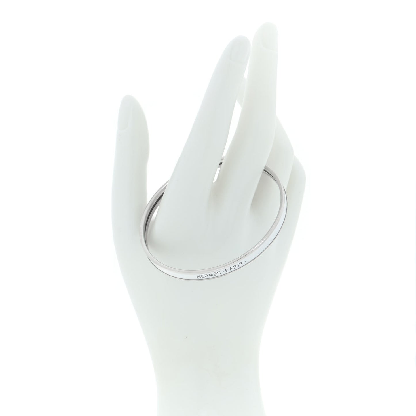 Enamel Printed Extra Narrow Bracelet 62 White