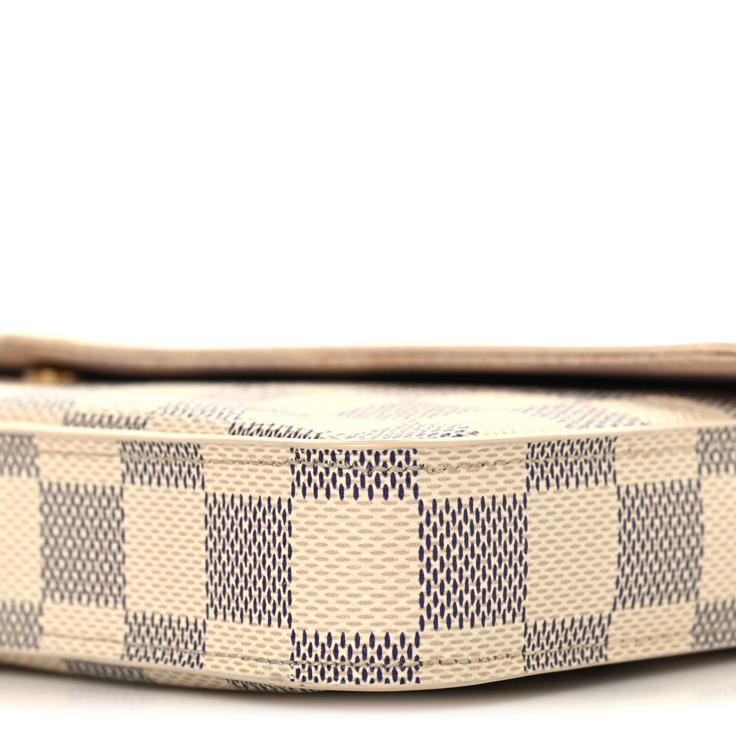 Damier Azur Pochette Felicie Chain Wallet Rose Ballerine