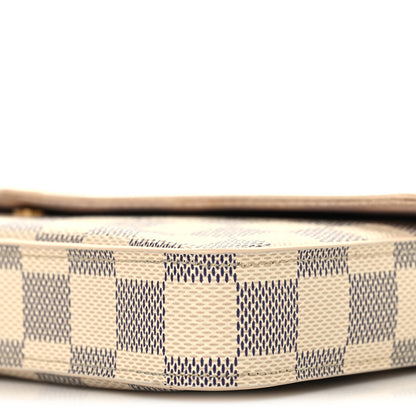 Louis Vuitton Damier Azur Pochette Felicie Chain Wallet Rose Ballerine 10 of 11