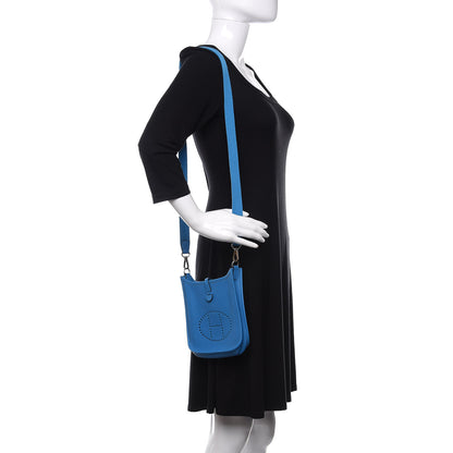 Hermes Taurillon Clemence Evelyne TPM Bleu Zanzibar 2 of 11