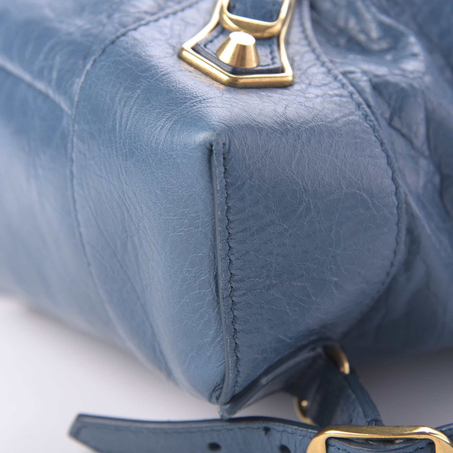Balenciaga Agneau Gold Metallic Edge Hardware Backpack Bleu Abysse 7 of 10