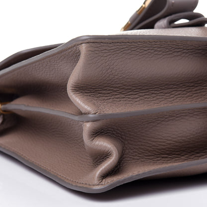 Chloe Shiny Grained Calfskin Medium Aby Day Shoulder Bag Motty Grey 9 of 12