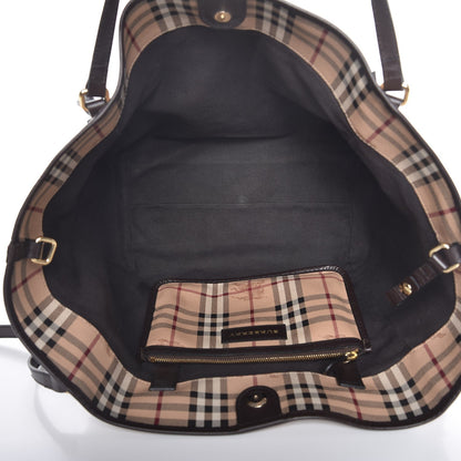Burberry Haymarket Check Large Canterbury Tote Chocolate 5 of 9