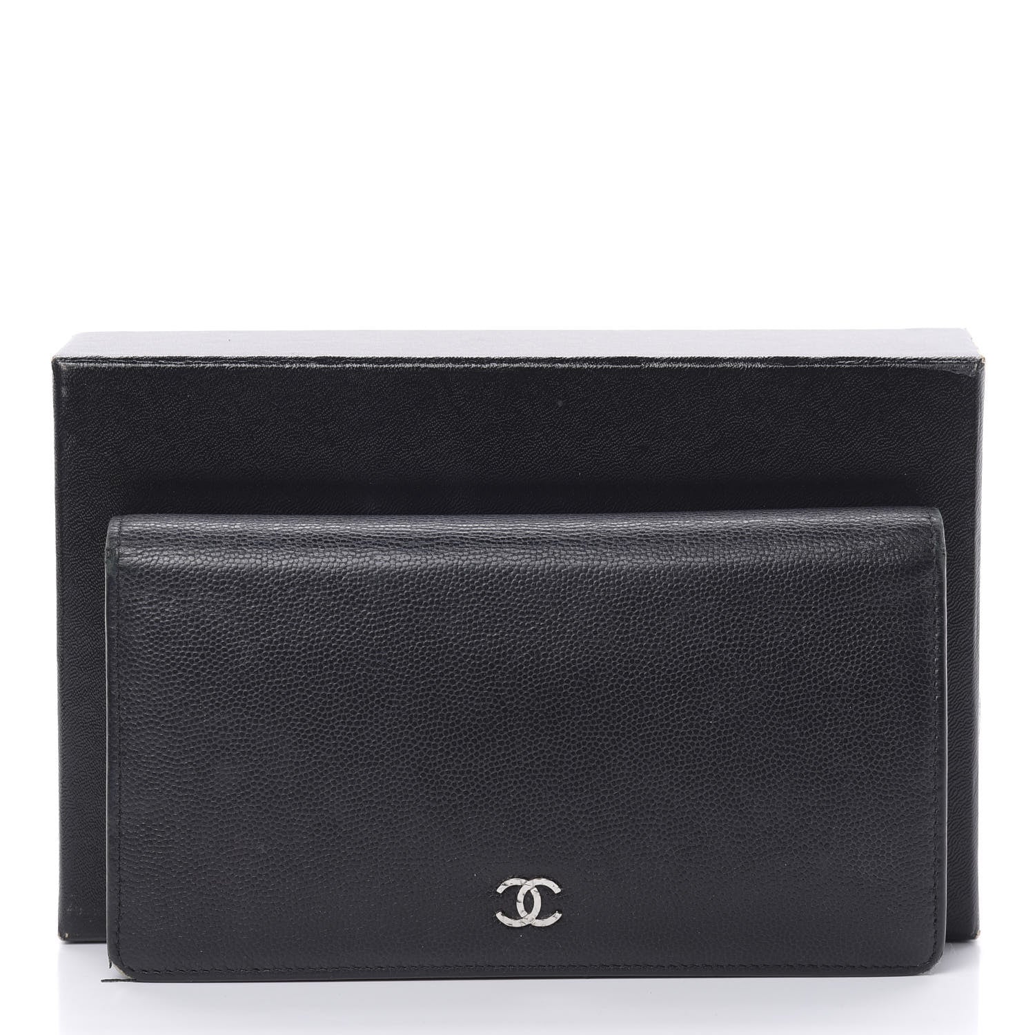 Chanel Caviar Sevruga Yen Wallet Black 12 of 12