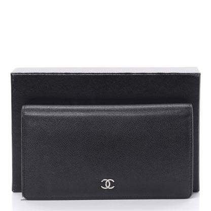 Chanel Caviar Sevruga Yen Wallet Black 12 of 12