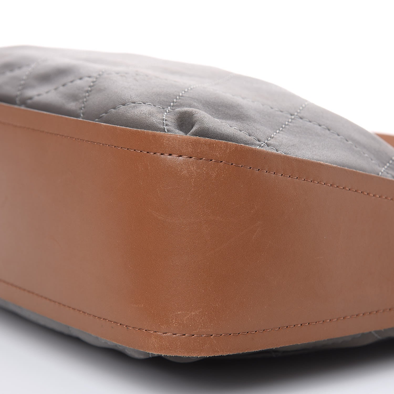 Chanel Calfskin Country Chic Stitched Hobo Grey 9 of 18