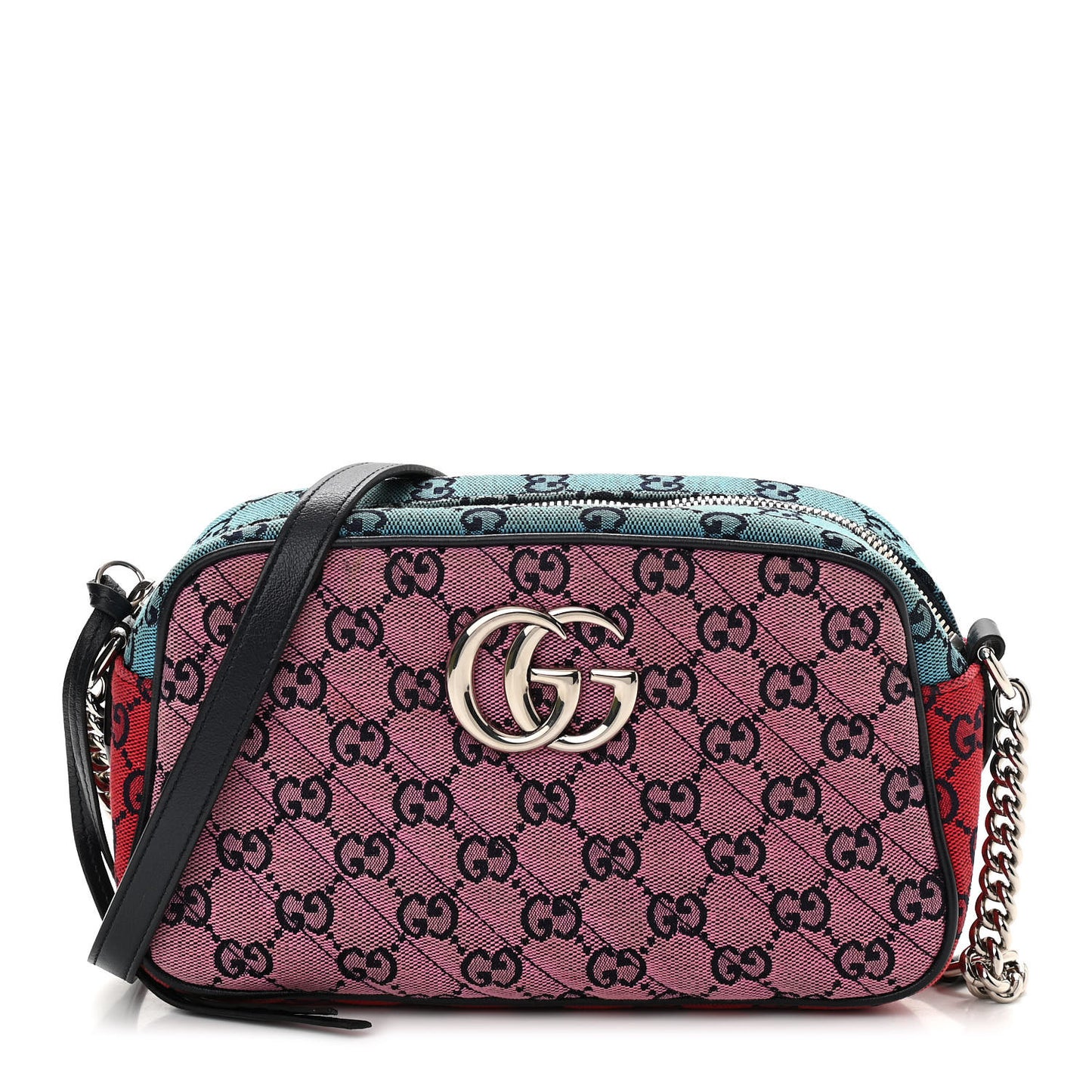 Monogram Multicolor Matelasse Diagonal Small GG Marmont Chain Shoulder Bag Pink Blue Green Red Light Blue